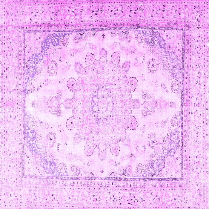Square Persian Purple Traditional Rug, tr3646pur