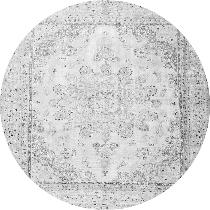 Machine Washable Persian Gray Traditional Rug, wshtr3646gry