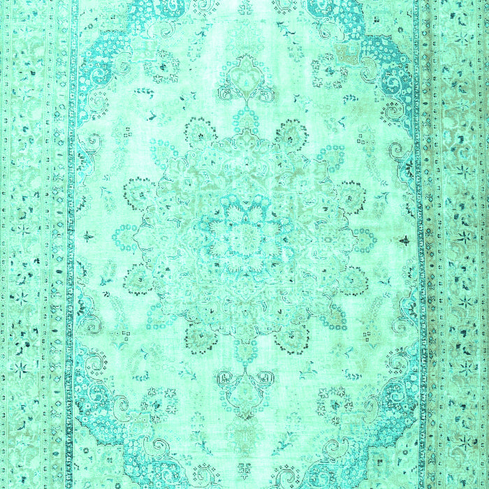 Machine Washable Persian Turquoise Traditional Area Rugs, wshtr3646turq
