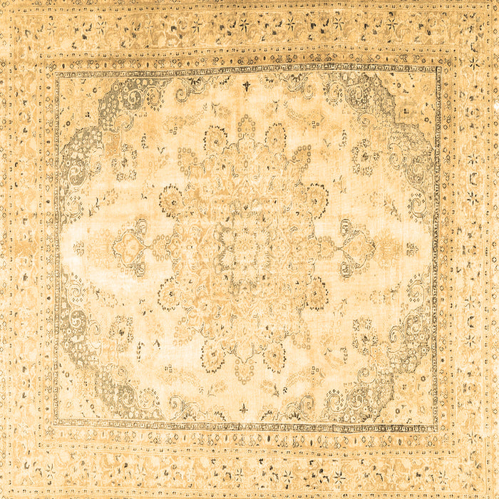 Square Persian Brown Traditional Rug, tr3646brn