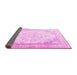 Sideview of Persian Pink Traditional Rug, tr3646pnk