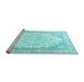 Sideview of Machine Washable Persian Light Blue Traditional Rug, wshtr3646lblu