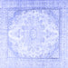 Square Persian Blue Traditional Rug, tr3646blu