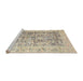 Sideview of Machine Washable Traditional Dark Almond Brown Rug, wshtr3647