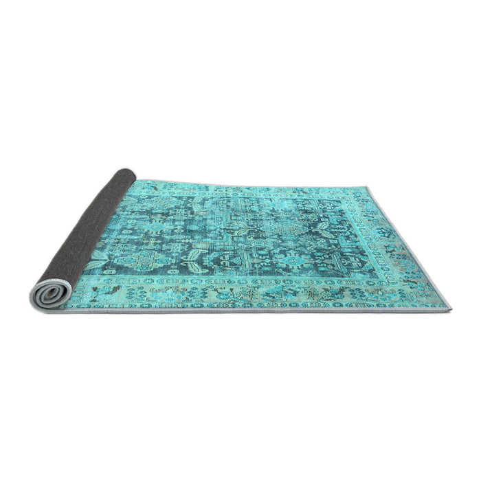 Sideview of Persian Light Blue Traditional Rug, tr3647lblu