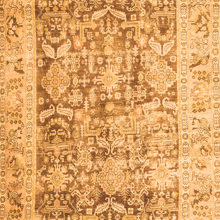 Serging Thickness of Machine Washable Persian Orange Traditional Area Rugs, wshtr3647org