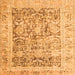 Serging Thickness of Persian Orange Traditional Rug, tr3647org