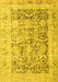 Machine Washable Persian Yellow Traditional Rug, wshtr3647yw