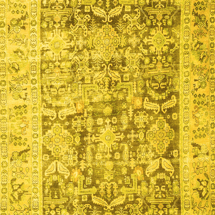 Machine Washable Persian Yellow Traditional Rug, wshtr3647yw