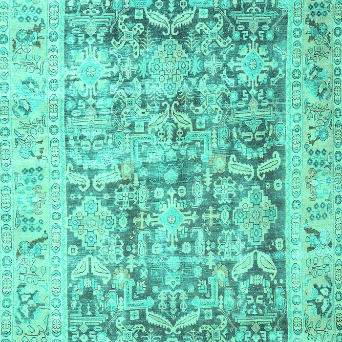 Machine Washable Persian Turquoise Traditional Area Rugs, wshtr3647turq