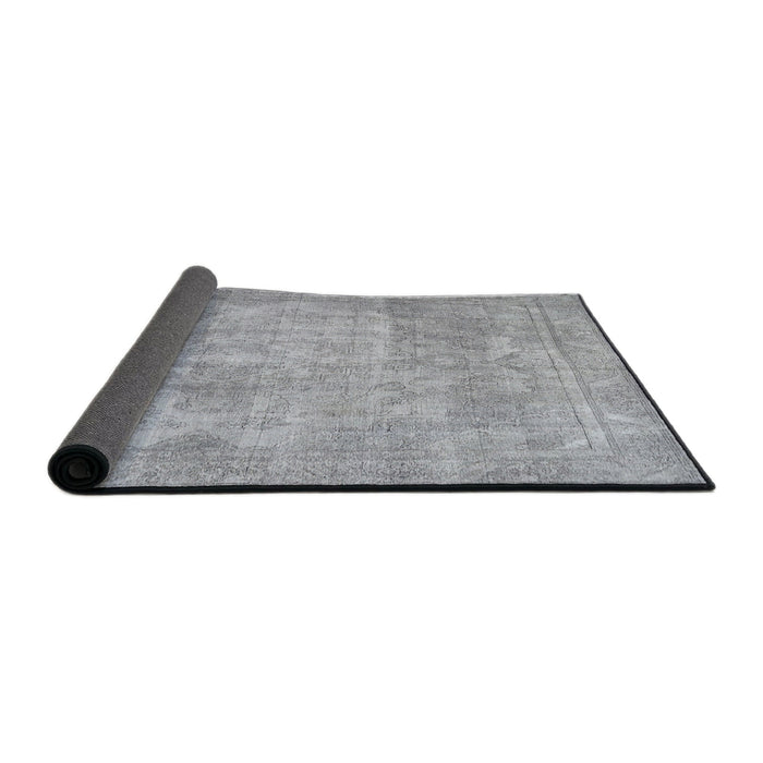 Sideview of Traditional Gunmetal Gray Persian Rug, tr3648