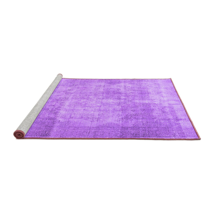 Sideview of Machine Washable Persian Purple Traditional Area Rugs, wshtr3648pur