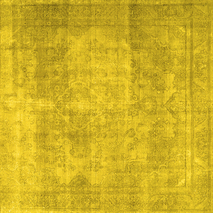 Square Persian Yellow Traditional Rug, tr3648yw