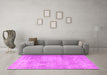 Machine Washable Persian Pink Traditional Rug in a Living Room, wshtr3648pnk