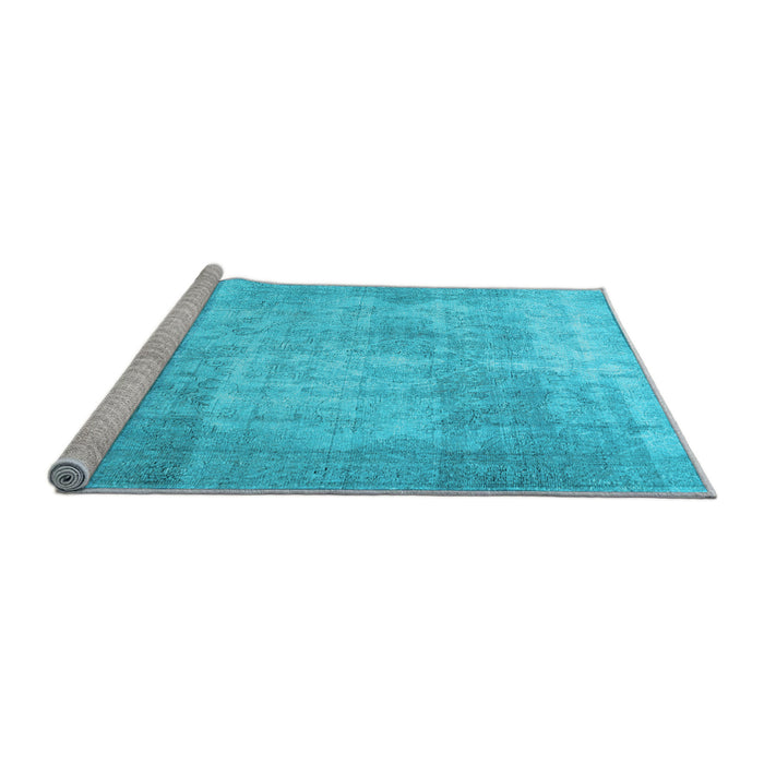 Sideview of Machine Washable Persian Light Blue Traditional Rug, wshtr3648lblu