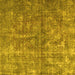 Square Persian Yellow Traditional Rug, tr3649yw