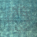Square Persian Light Blue Traditional Rug, tr3649lblu