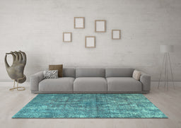 Machine Washable Persian Light Blue Traditional Rug in a Living Room, wshtr3649lblu