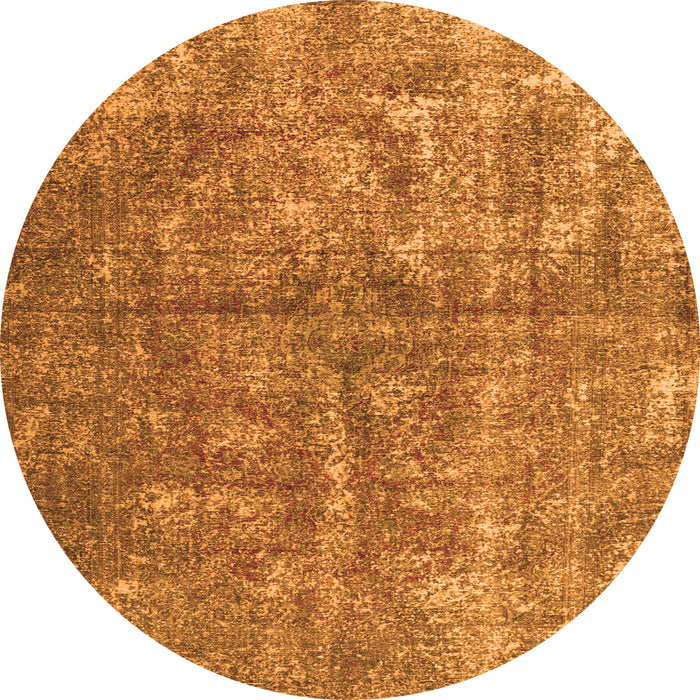 Square Persian Orange Traditional Rug, tr3649org