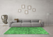 Machine Washable Persian Emerald Green Traditional Area Rugs in a Living Room,, wshtr3649emgrn