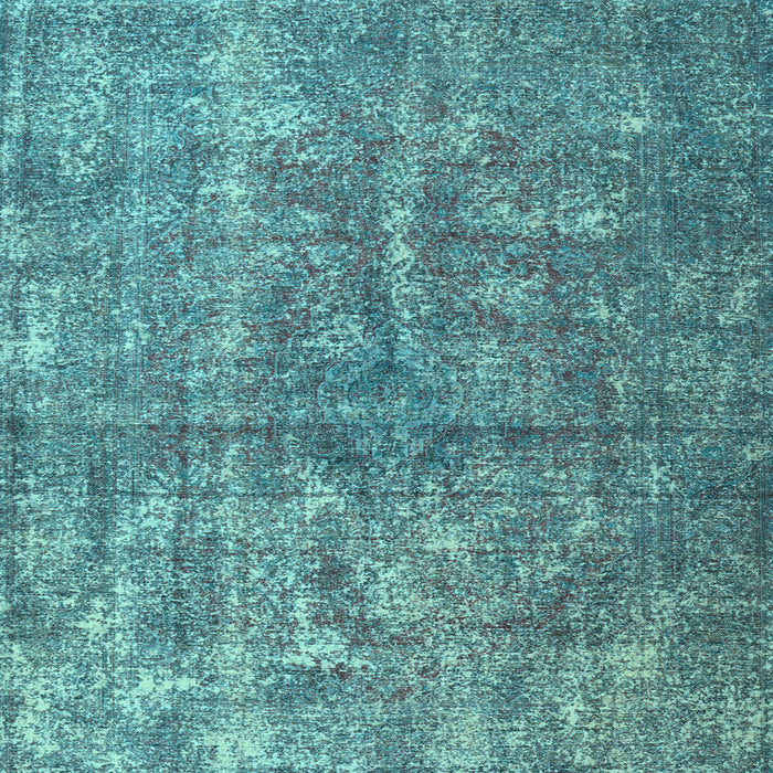 Square Machine Washable Persian Light Blue Traditional Rug, wshtr3649lblu