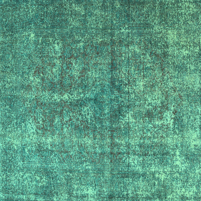 Square Persian Turquoise Traditional Rug, tr3649turq