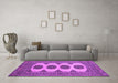 Machine Washable Southwestern Purple Country Area Rugs in a Living Room, wshtr364pur