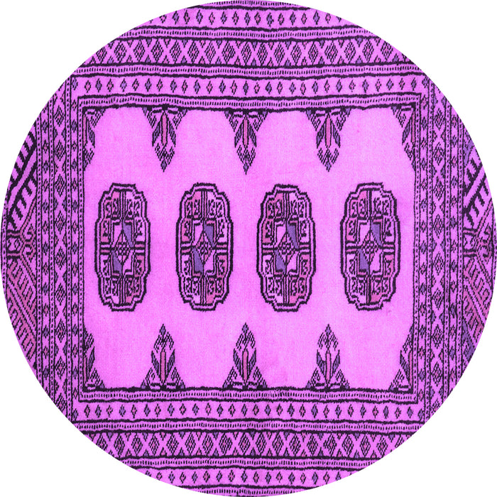 Round Machine Washable Southwestern Purple Country Area Rugs, wshtr364pur