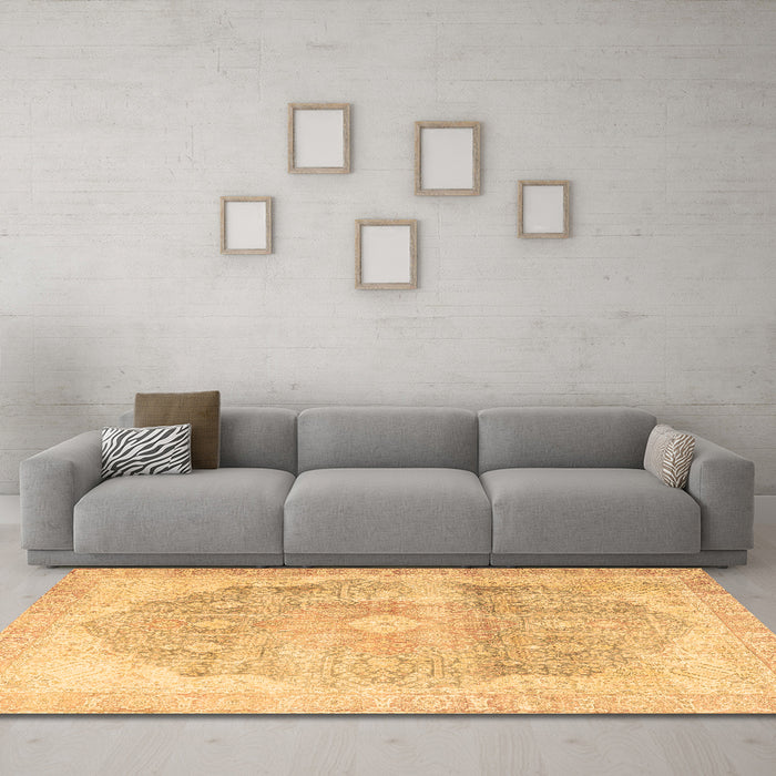 Machine Washable Persian Brown Traditional Rug in a Living Room,, wshtr3650brn