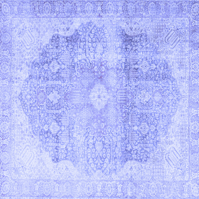 Square Persian Blue Traditional Rug, tr3650blu