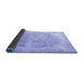 Sideview of Persian Blue Traditional Rug, tr3650blu