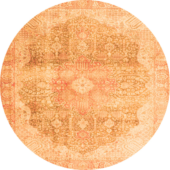 Machine Washable Persian Orange Traditional Area Rugs, wshtr3650org