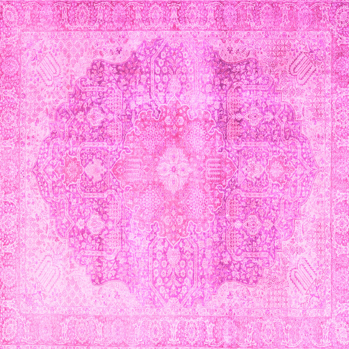 Square Persian Pink Traditional Rug, tr3650pnk