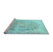 Sideview of Machine Washable Persian Light Blue Traditional Rug, wshtr3650lblu