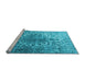 Sideview of Machine Washable Persian Light Blue Traditional Rug, wshtr3651lblu