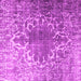 Square Machine Washable Persian Pink Traditional Rug, wshtr3651pnk