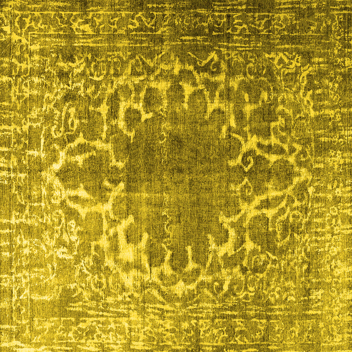 Square Persian Yellow Traditional Rug, tr3651yw