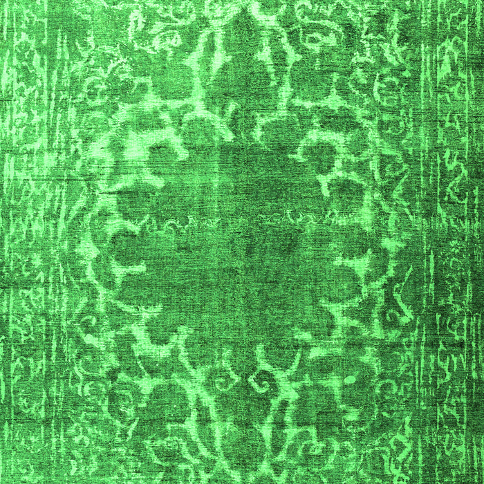Serging Thickness of Machine Washable Persian Green Traditional Area Rugs, wshtr3651grn