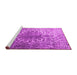Sideview of Machine Washable Persian Pink Traditional Rug, wshtr3651pnk