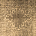 Square Persian Brown Traditional Rug, tr3651brn