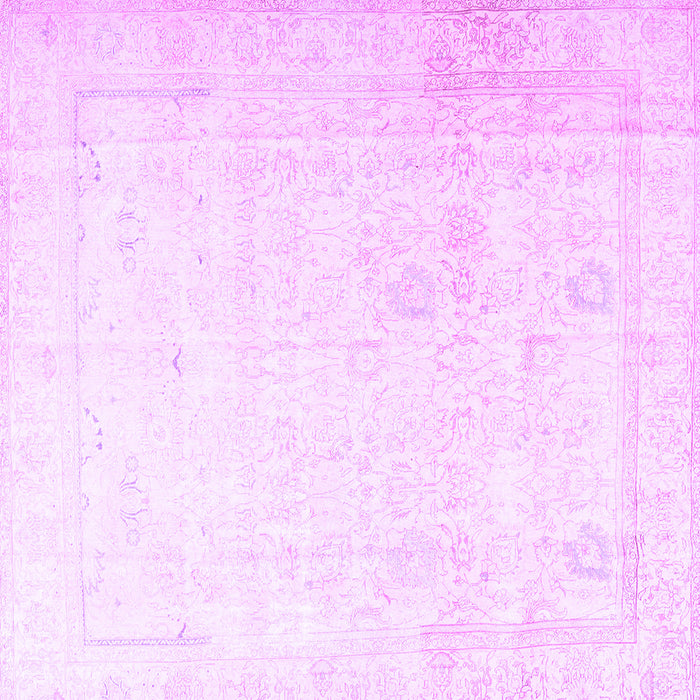 Square Machine Washable Persian Purple Traditional Area Rugs, wshtr3652pur