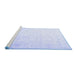 Sideview of Machine Washable Persian Blue Traditional Rug, wshtr3652blu