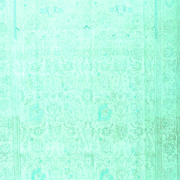 Machine Washable Persian Turquoise Traditional Area Rugs, wshtr3652turq