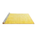 Sideview of Machine Washable Persian Yellow Traditional Rug, wshtr3652yw