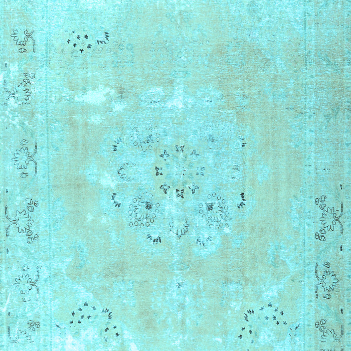 Machine Washable Persian Light Blue Traditional Rug, wshtr3653lblu