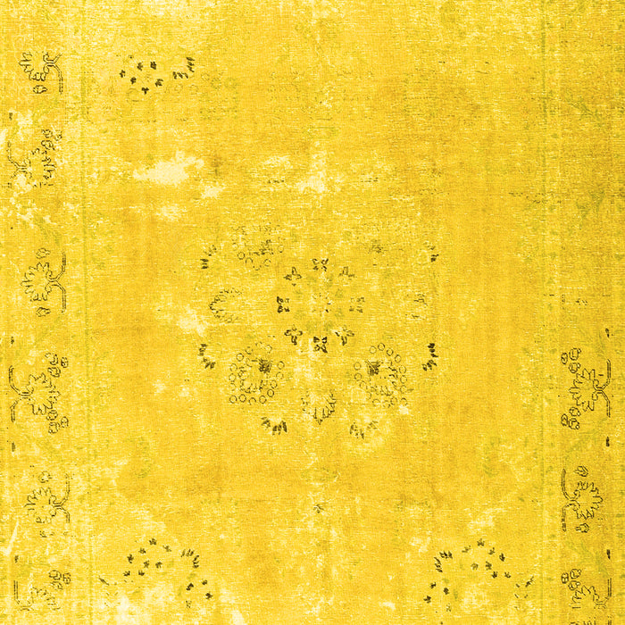 Machine Washable Persian Yellow Traditional Rug, wshtr3653yw