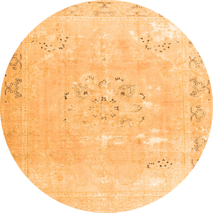 Square Persian Orange Traditional Rug, tr3653org