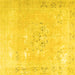 Square Persian Yellow Traditional Rug, tr3653yw