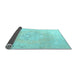 Sideview of Persian Light Blue Traditional Rug, tr3653lblu