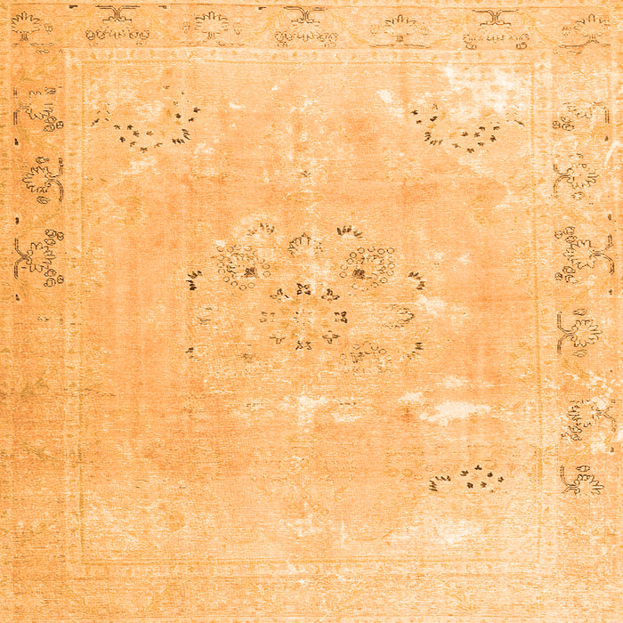 Serging Thickness of Persian Orange Traditional Rug, tr3653org